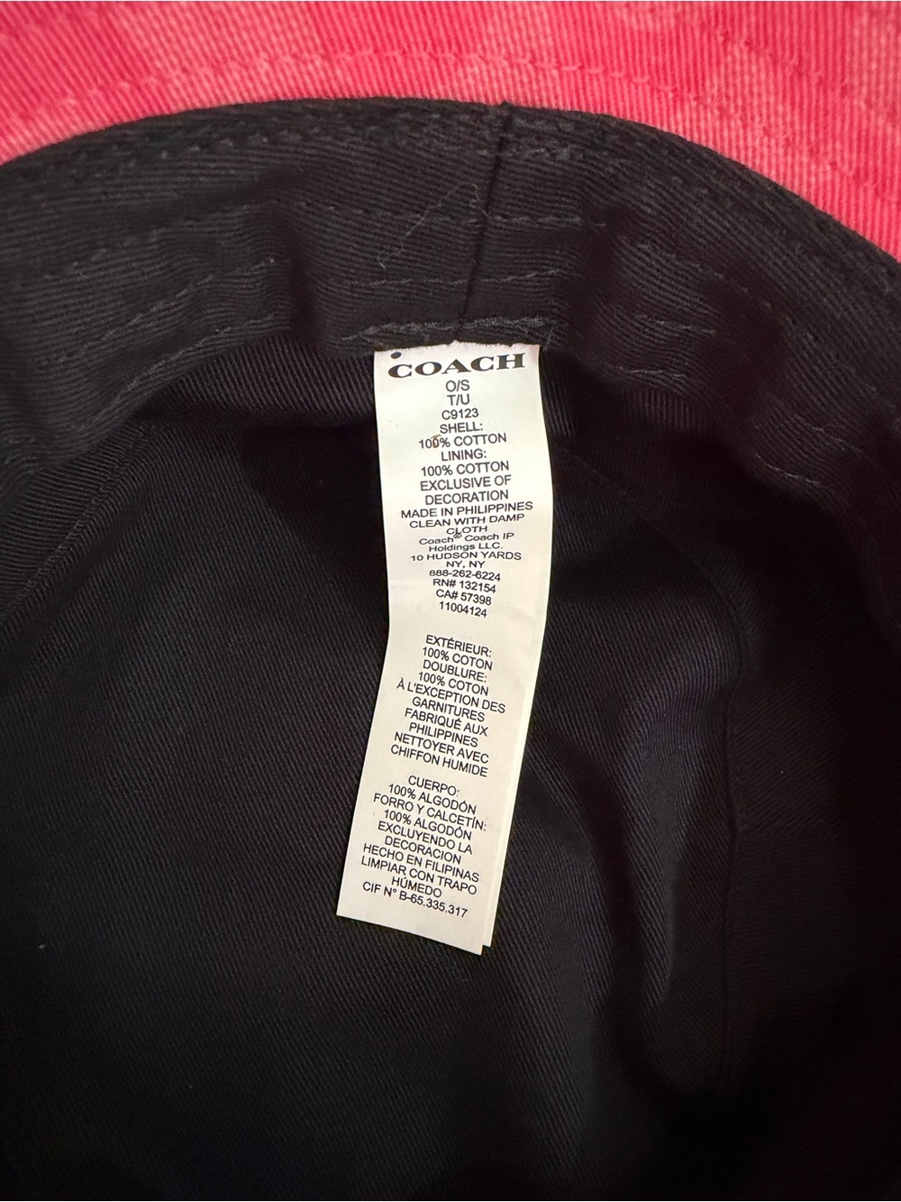 Coach Colorblock Bucket Hat in Red, Pink & Orange - Picture 5 of 5